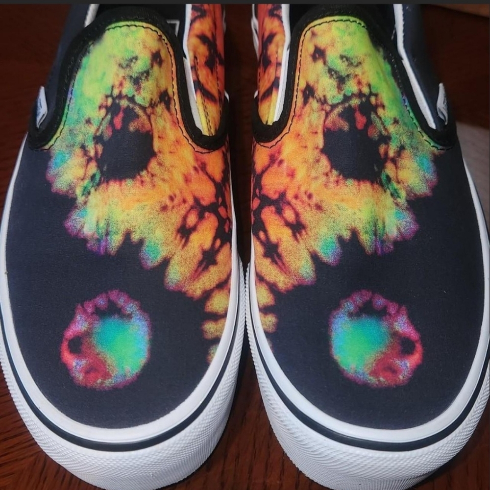 Vibrant Tie-Dye YingYang VANS